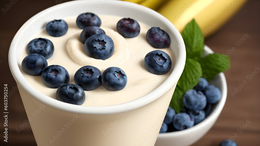 Delicious Yogurt and Blueberries Delicious Yogurt and Blueberries