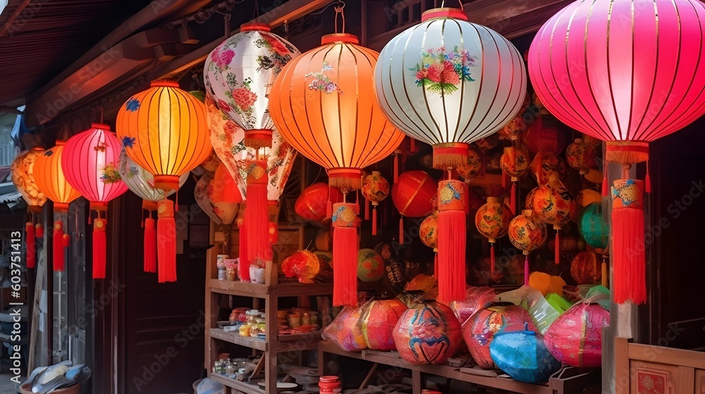 Generative AI. Chinese lantern