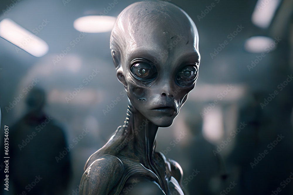 Alien creature looking at cameracreated with Generative AI technology Alien creature looking at cameracreated with Generative AI technology