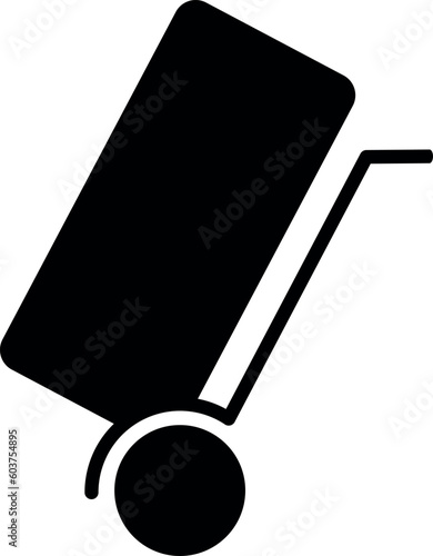 luggage trolley sign vector. Logistics signs and symbols.