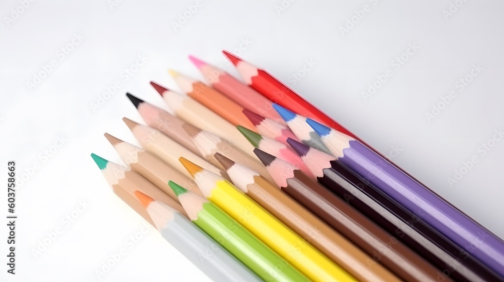 Generative AI. Colour pencils
