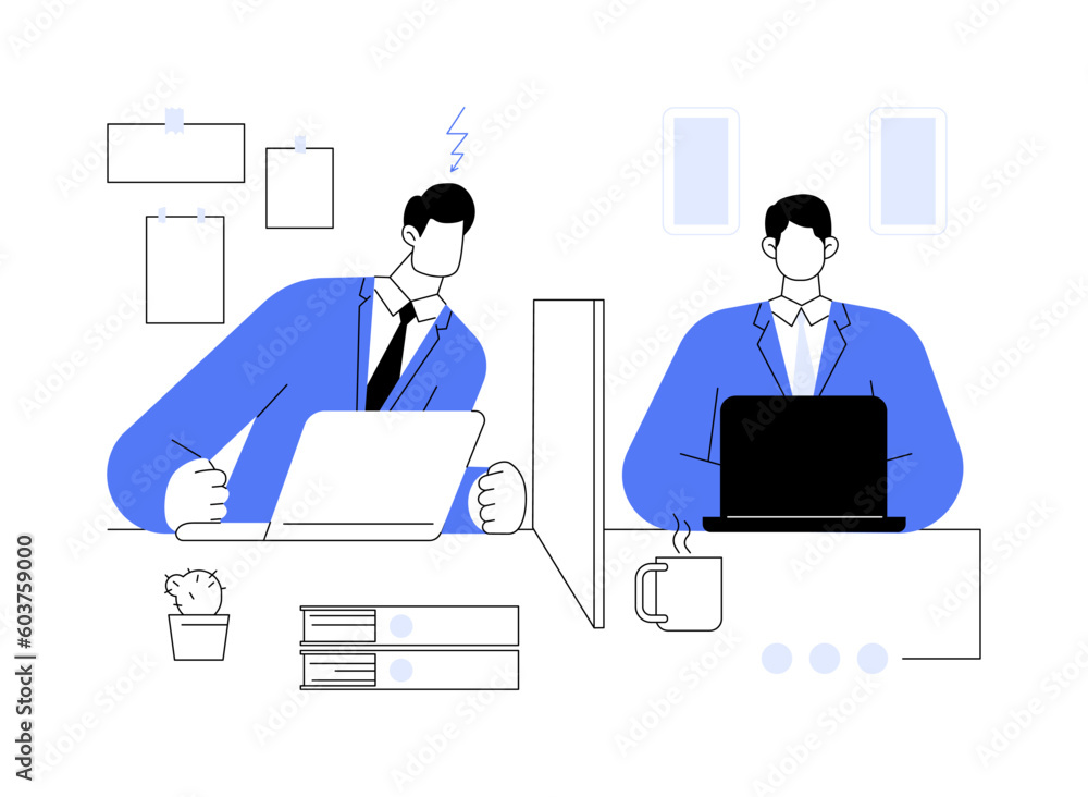 Competition in a workplace abstract concept vector illustration. Competition in a workplace abstract concept vector illustration.