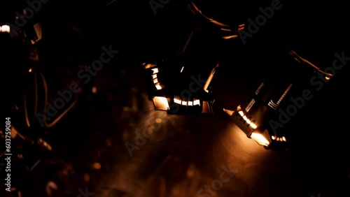 Theater stage lights with ceiling lights