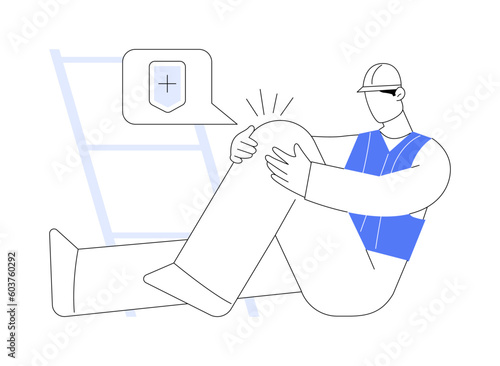 Workplace injury abstract concept vector illustration.