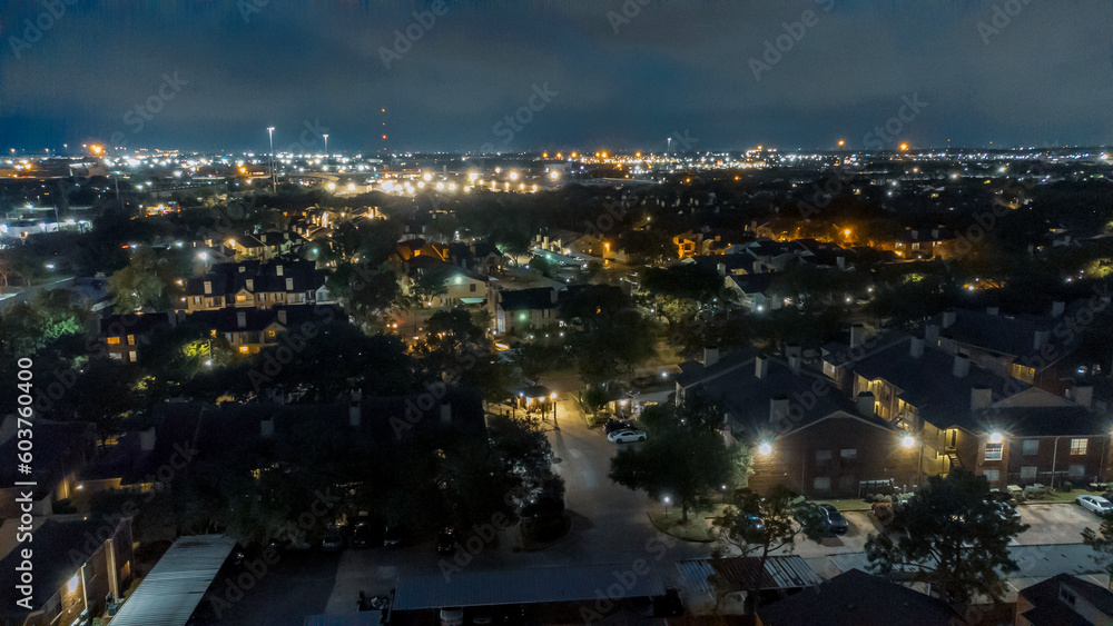 Fototapeta premium night view of Houston city of Texas, USA