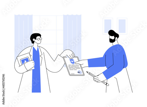 Health insurance abstract concept vector illustration.