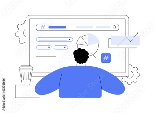 SEO specialist abstract concept vector illustration.