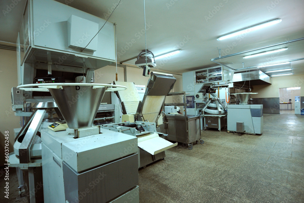 An automatic production dough line prepared for work, bakery. Ukraine An automatic production dough line prepared for work, bakery. Ukraine