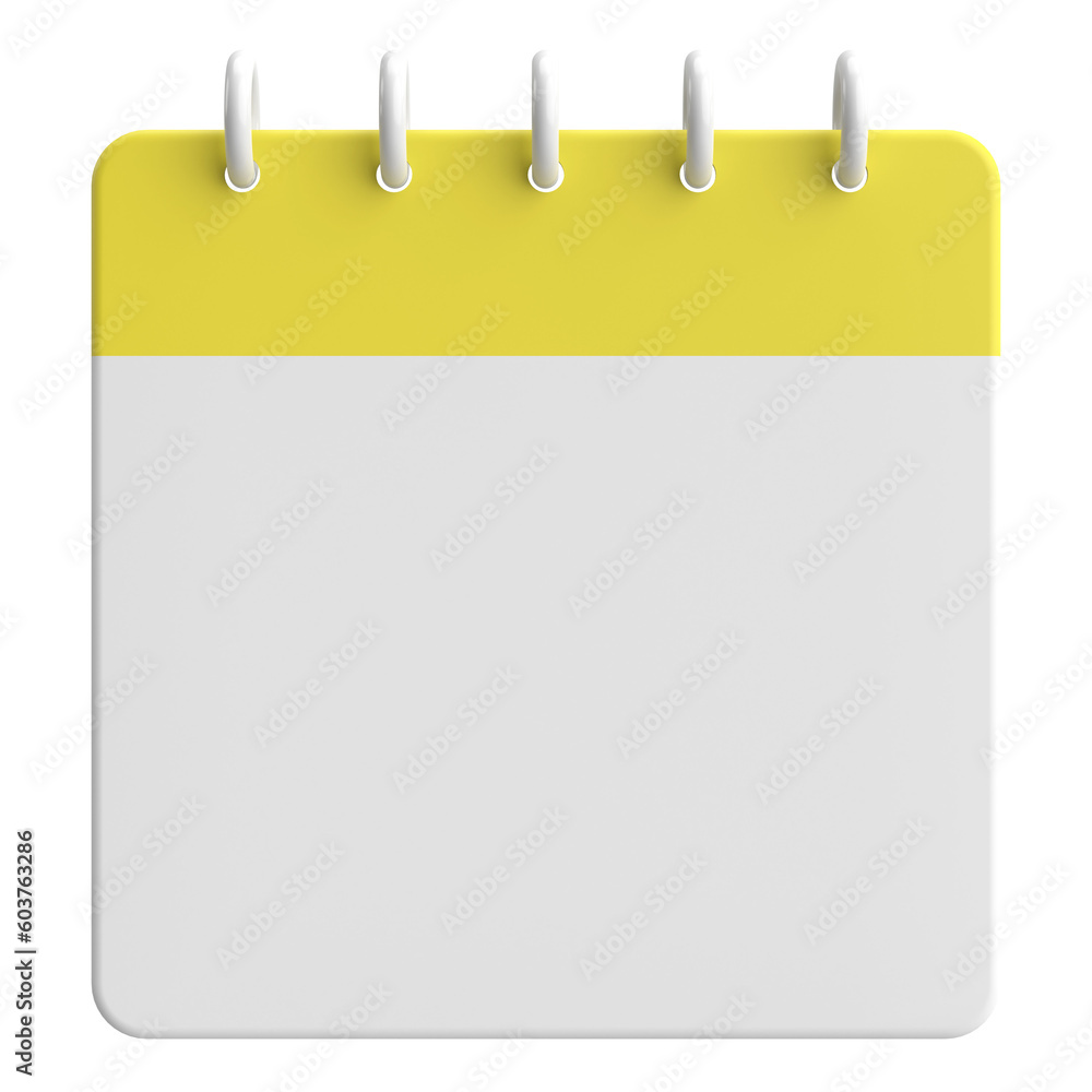 Empty calendar. 3D calendar. 3D illustration. Empty calendar. 3D calendar. 3D illustration.