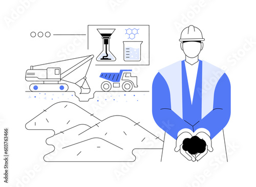 Tar sands abstract concept vector illustration.