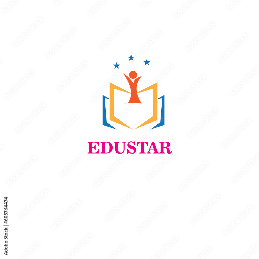 Edustar name of an education minimalist logo Edustar name of an education minimalist logo