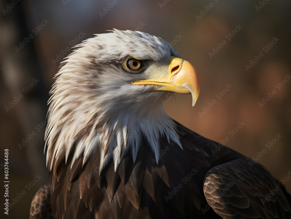 Majestic Eagle sitting on tree in the nature Majestic Eagle sitting on tree in the nature