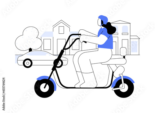 Phat electric scooter abstract concept vector illustration.