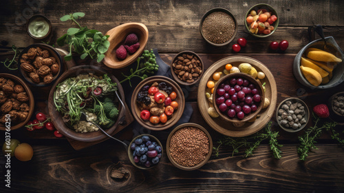 Climate Conscious Foods on a Rustic Table