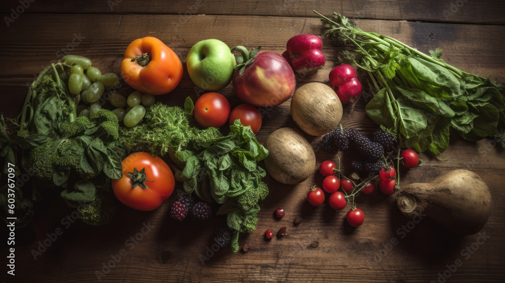 Urban Farm Produce on a Rustic Table Urban Farm Produce on a Rustic Table