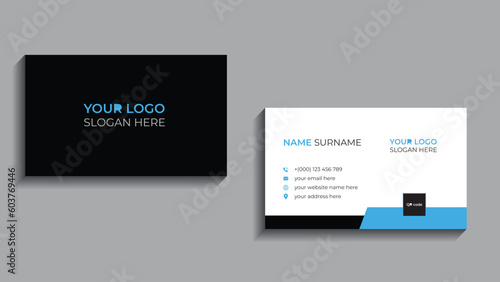Modern business card design . double sided business card design template. 
