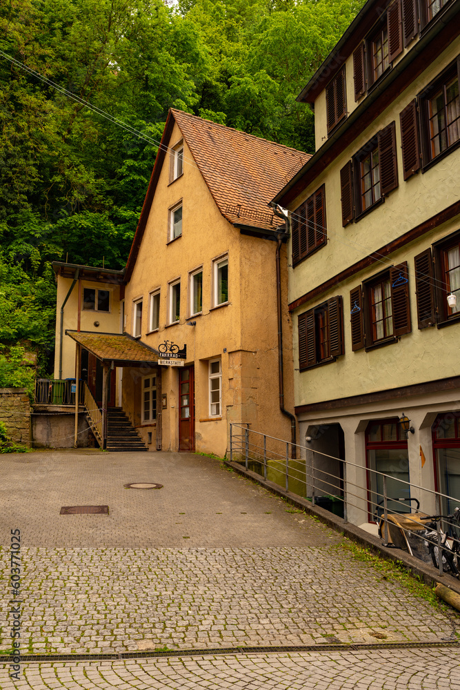 Fototapeta premium Tübingen, city, Germania, sunny day, old town, streets, summer,