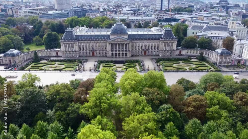 Video drone Palais de Bruxelles Belgique	 europe