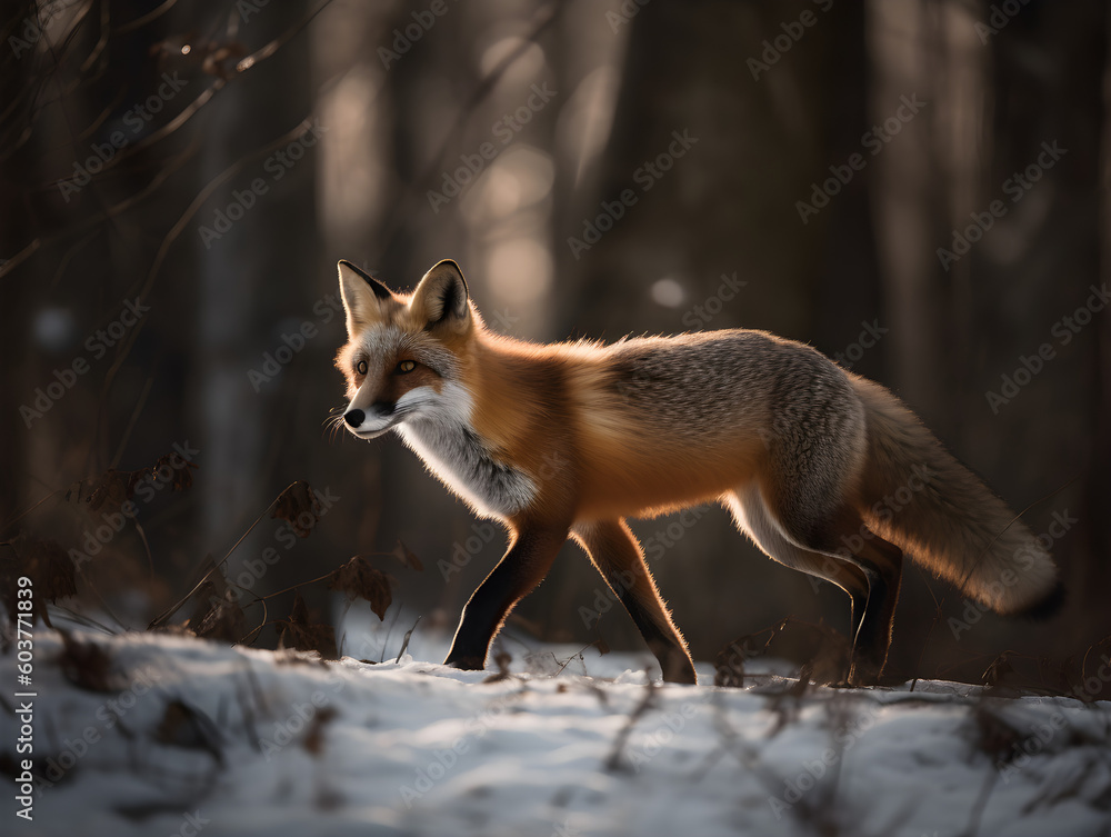 Fototapeta premium red fox in the wild