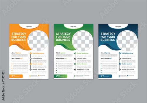modern design template corporate professional business flyer design