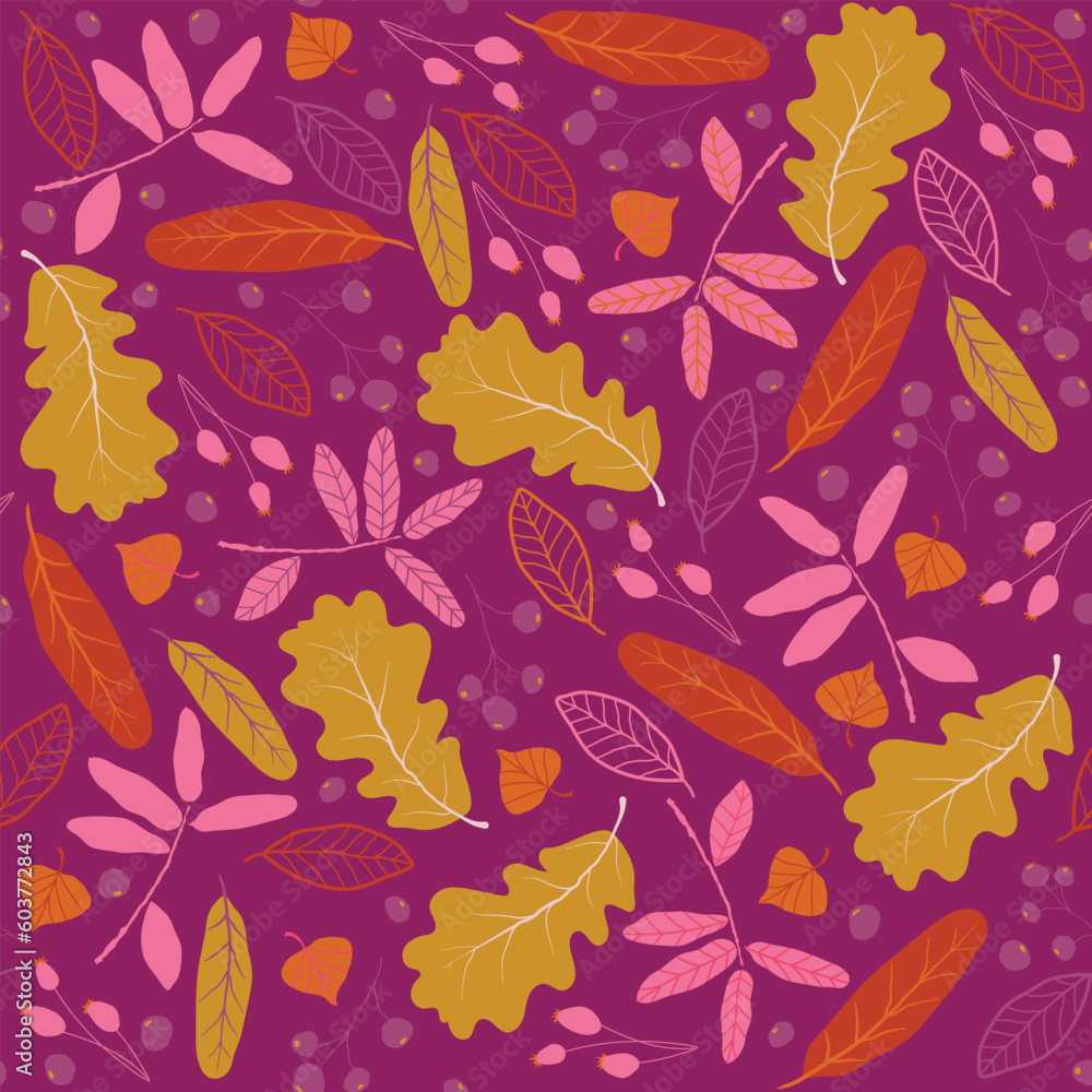 Autumn. Rubber boots with bright autumn leaves inside. Vector illustration. Flat design. Autumn. Rubber boots with bright autumn leaves inside. Vector illustration. Flat design.