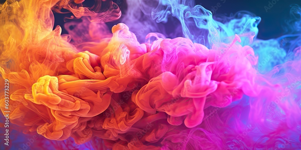 AI Generated. AI Generative. Photo illustration of realistic color vibrant smoke fog explosion. Graphic Art AI Generated. AI Generative. Photo illustration of realistic color vibrant smoke fog explosion. Graphic Art