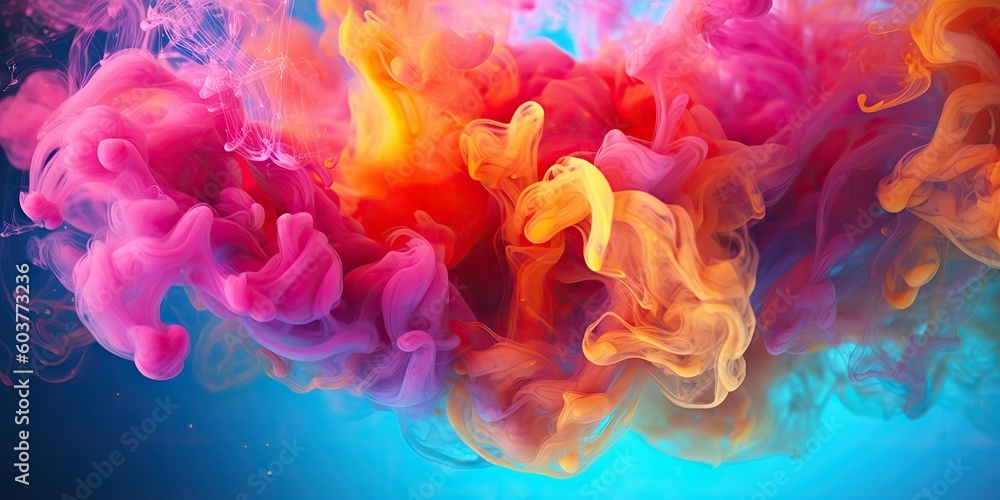 AI Generated. AI Generative. Photo illustration of realistic color vibrant smoke fog explosion. Graphic Art AI Generated. AI Generative. Photo illustration of realistic color vibrant smoke fog explosion. Graphic Art