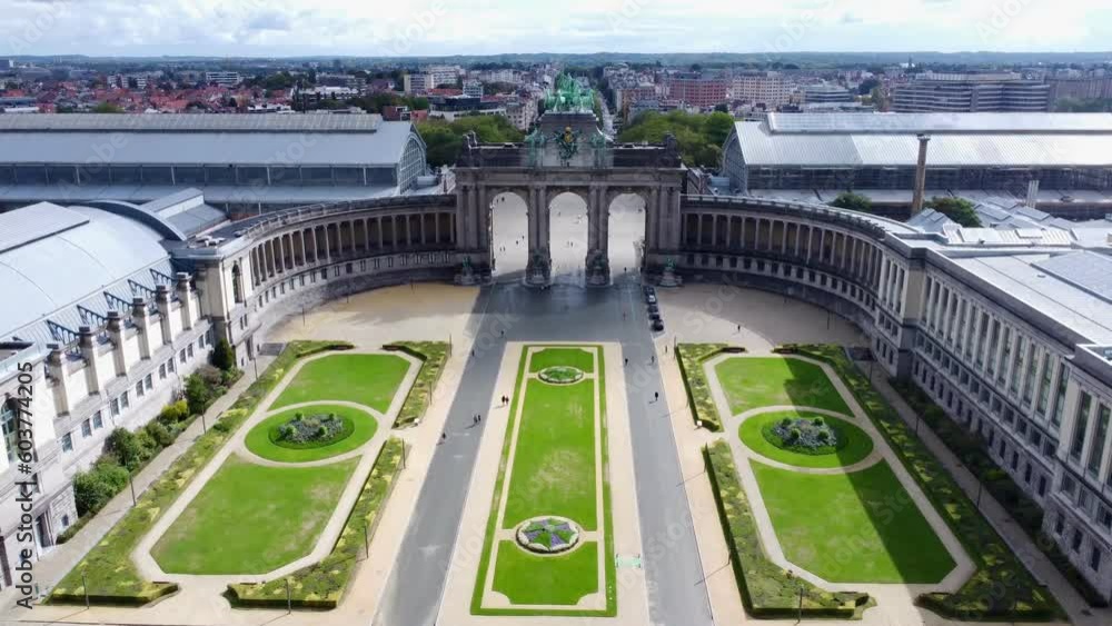 Video drone Parc du cinquantenaire Bruxelles Belgique europe