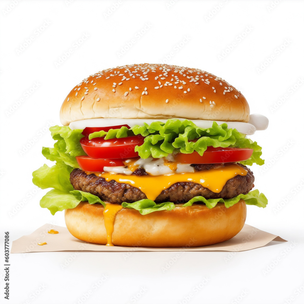 hamburger on a white background hamburger on a white background