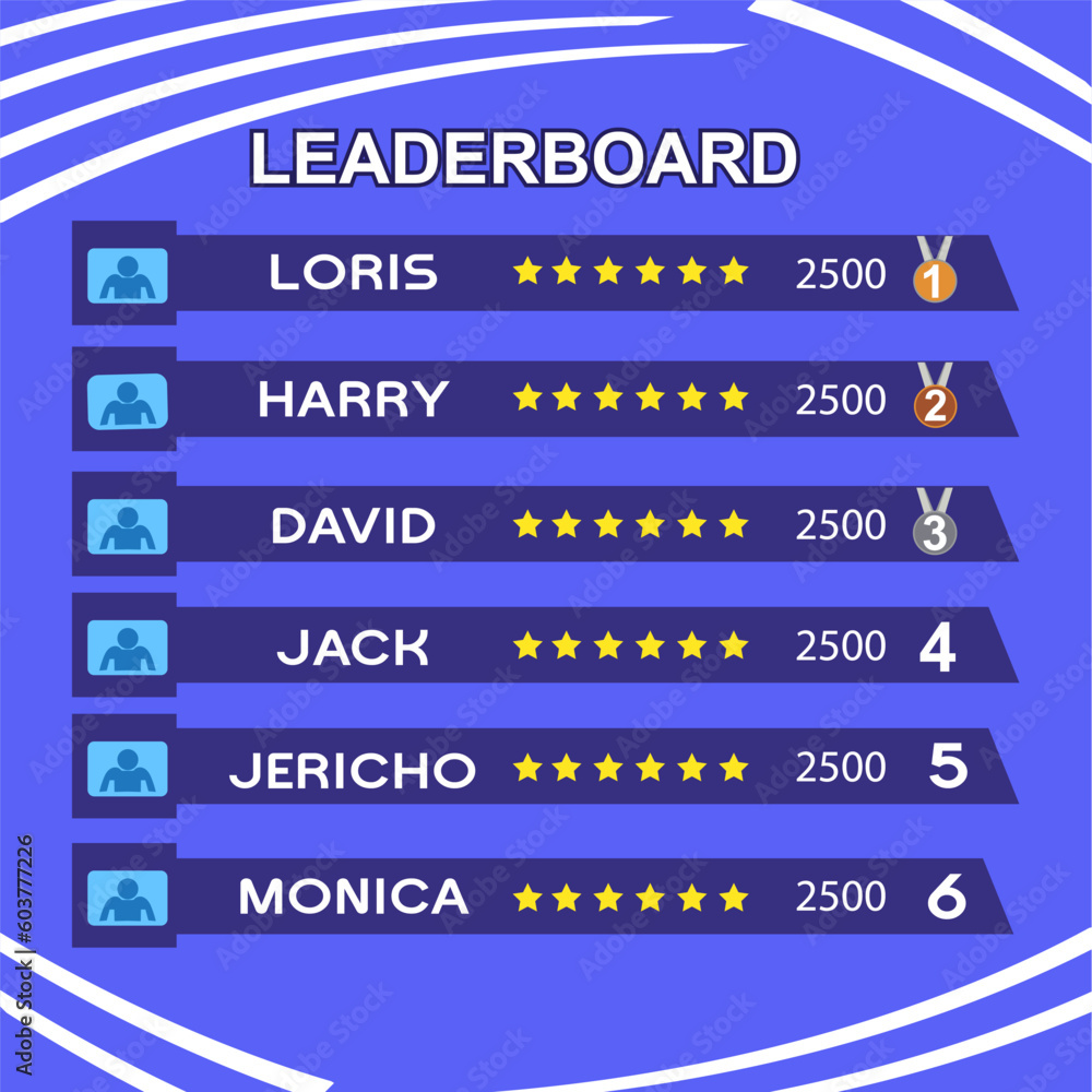 Obraz premium game Leaderboard with abstract background 