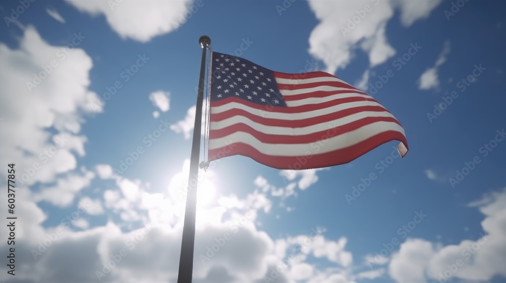 flag in the wind, 4th of july fireworks flag in the wind, 4th of july fireworks