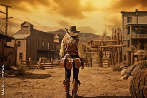 Cowboy saloon wild west. Generate Ai