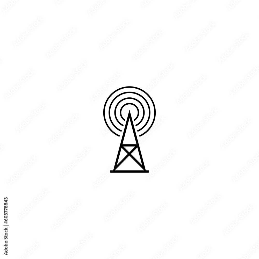 Antenna tower icon isolated on white background Antenna tower icon isolated on white background