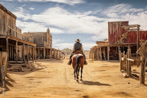 Cowboy old wild west. Generate Ai photo
