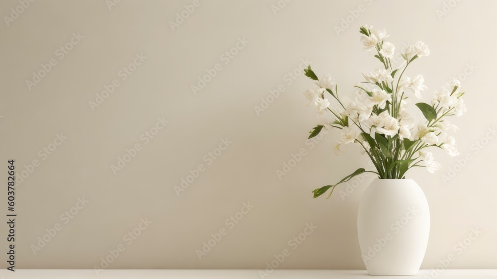 Photo floral background with flowers on right Photo floral background with flowers on right