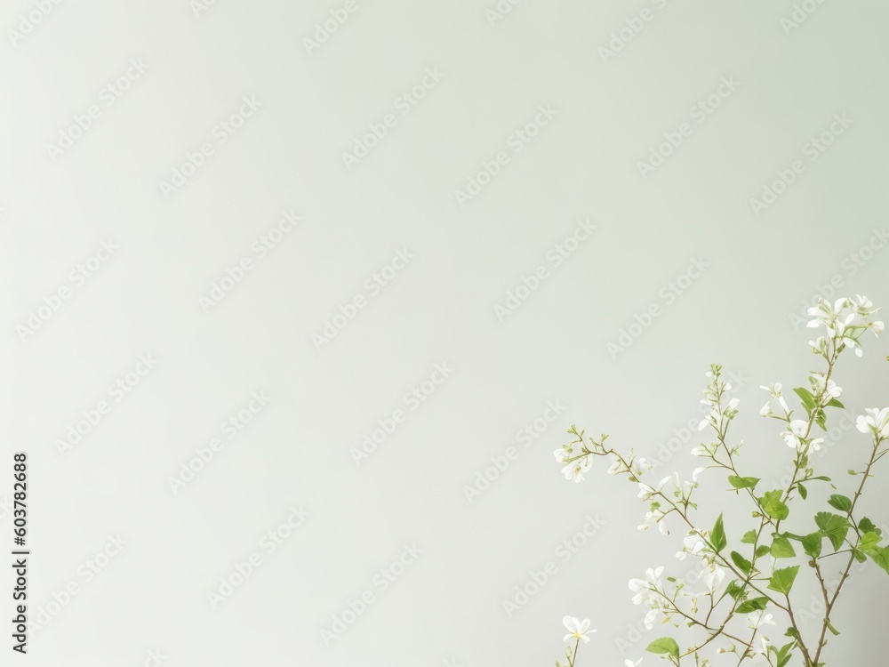 Photo floral background with flowers on right Photo floral background with flowers on right