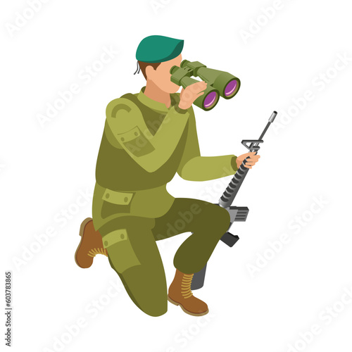 Border Service Man Composition