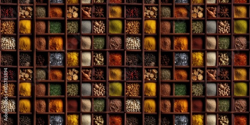 spices seamless background
