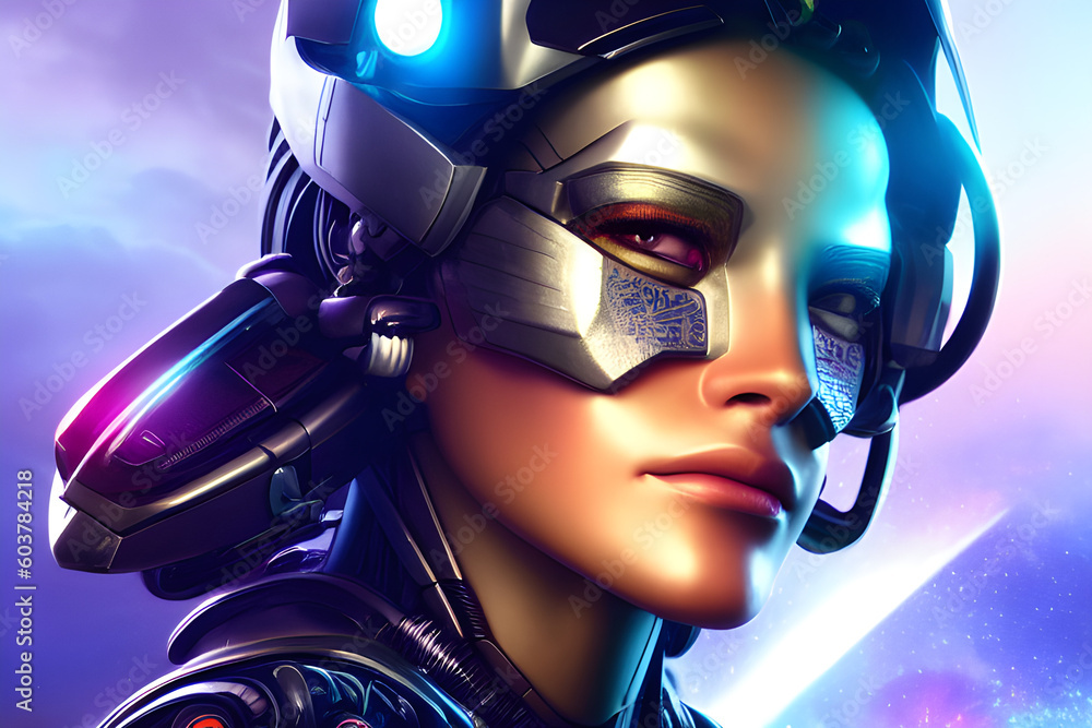 ai-generated, illustration of a cyborg robot ai-generated, illustration of a cyborg robot