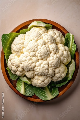 fresh Cauliflower in the salad bowl