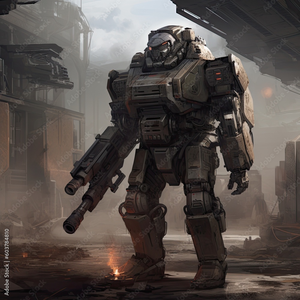 A modern android soldier