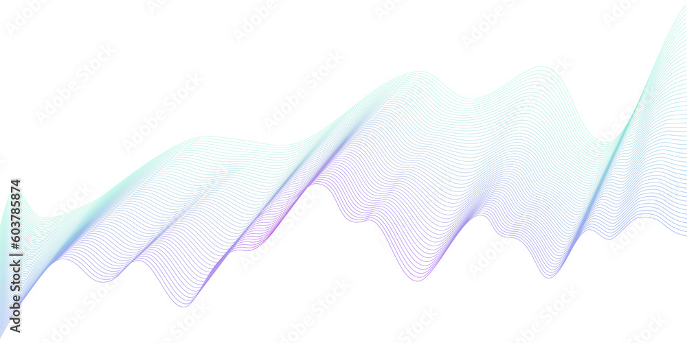 Abstract wave design. Data visualization, Cyberspace, Big data, analytics, Digital era, Information technology, Innovative concepts. Gradient wave lines for banner, presentation, template, web design - obrazy, fototapety, plakaty 