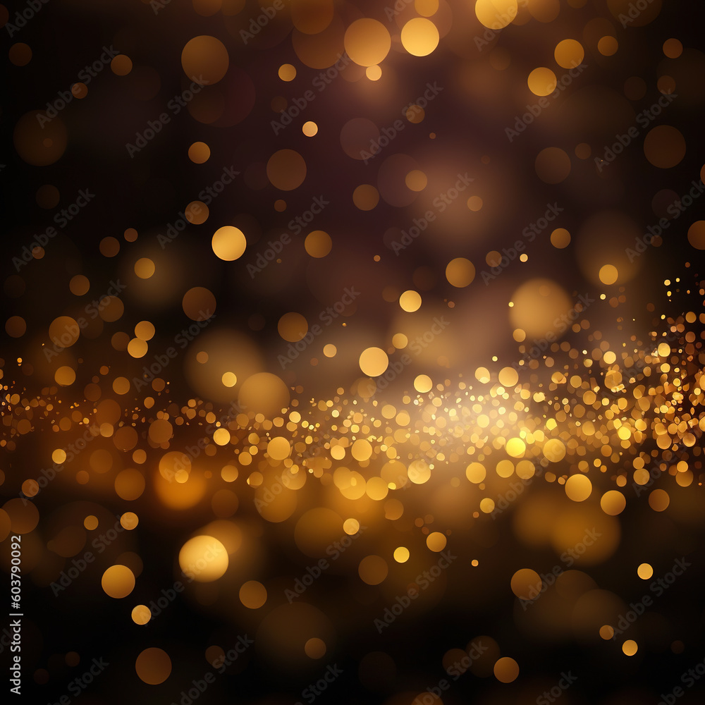 Bright sparkles, luxurious style on black background