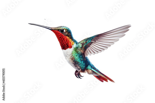 Graceful Aviator  Hummingbird on Transparent Background. Generative AI