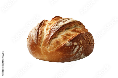 Freshly Baked Bread on Transparent Background: A Delectable and Tempting Culinary Delight in Clear View, Ready to Whet Your Appetite. Generative AI
