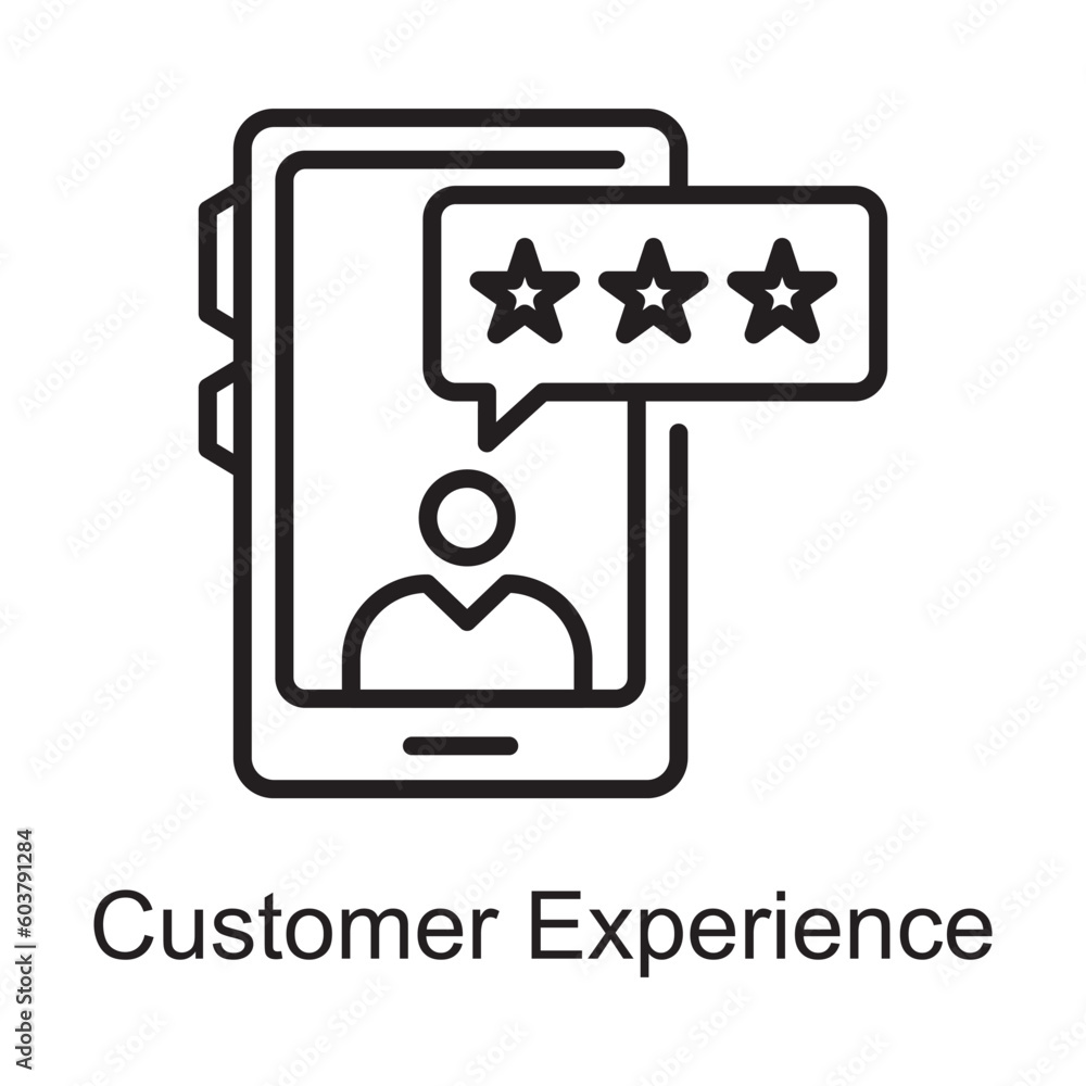 Customer Experience Vector Outline Icon Design illustration. Customer Service Symbol on White background EPS 10 File Customer Experience Vector Outline Icon Design illustration. Customer Service Symbol on White background EPS 10 File