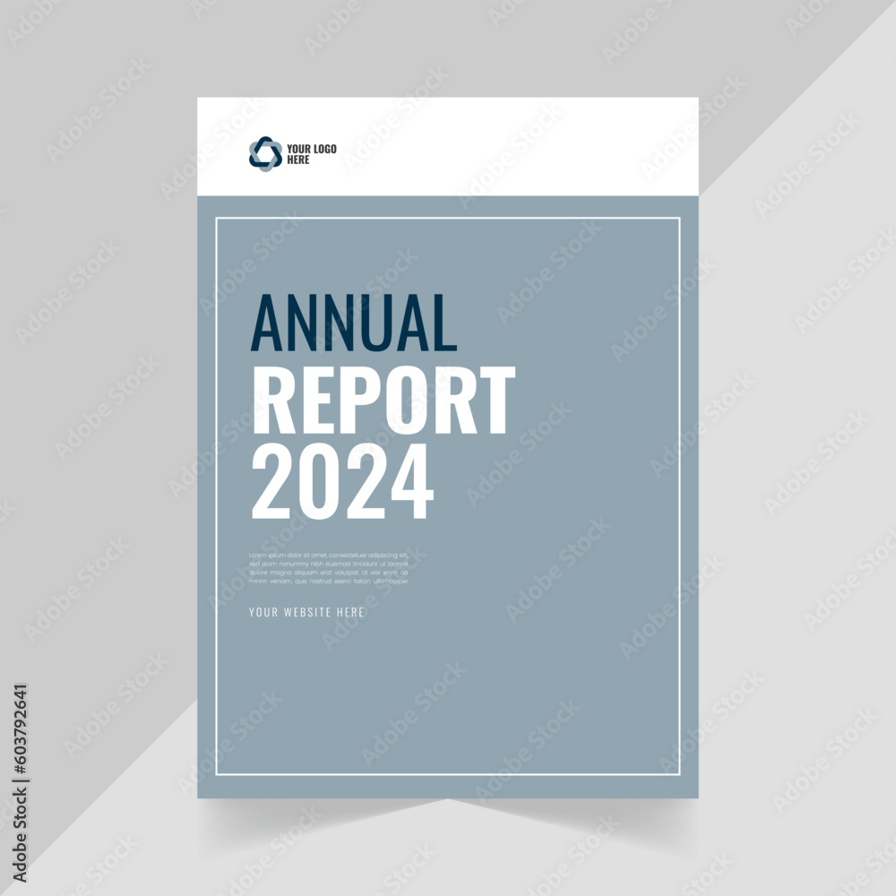 Modern Annual Report Cover Page Design Templates with Blue Color Modern Annual Report Cover Page Design Templates with Blue Color