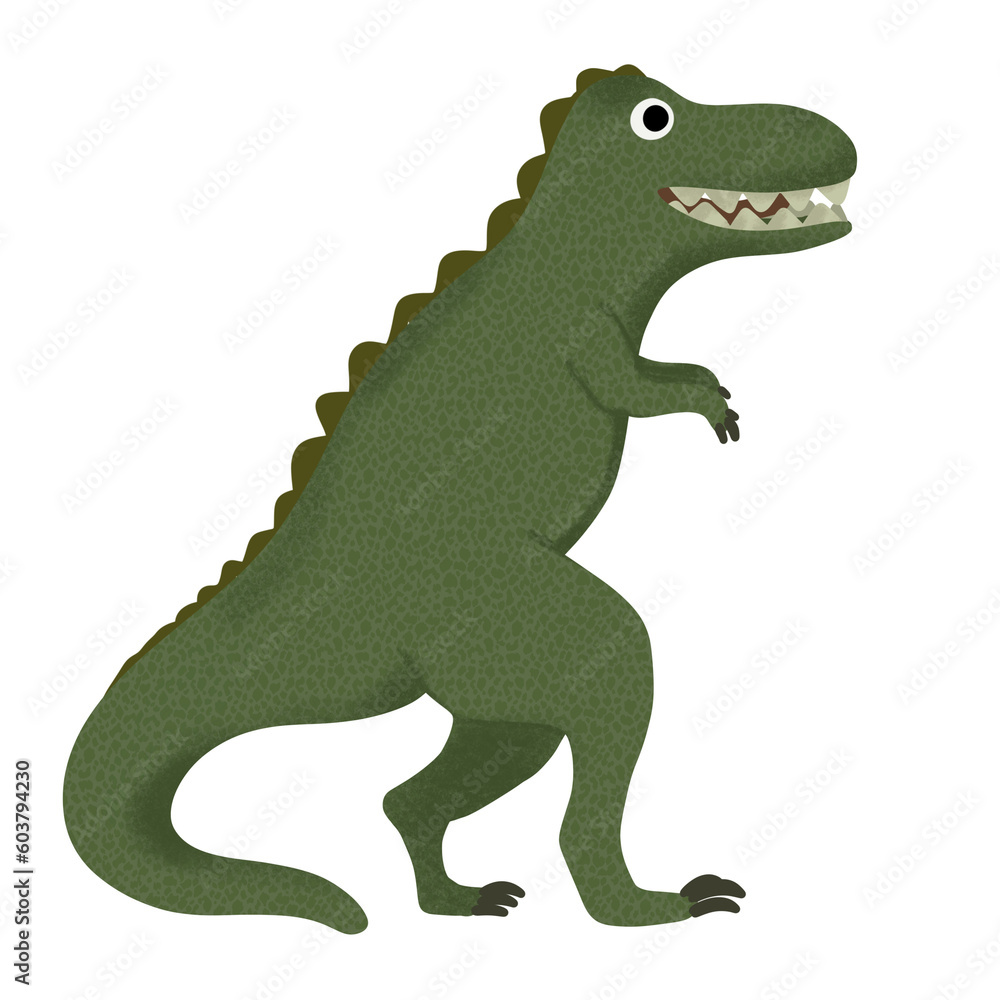 Naklejka premium Dinosaur illustration character