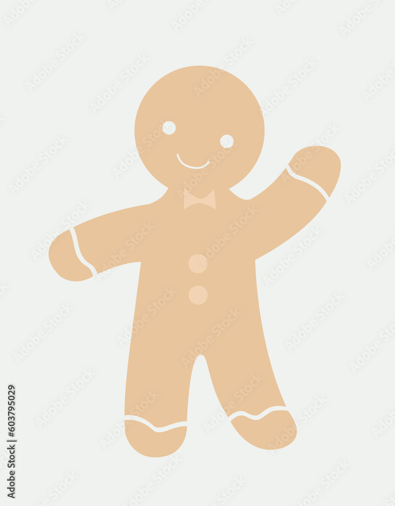 Gingerbread man vector illustration with background Gingerbread man vector illustration with background