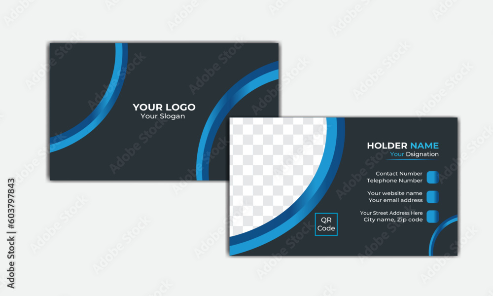 Modern and Simple Business card template design for corporate business